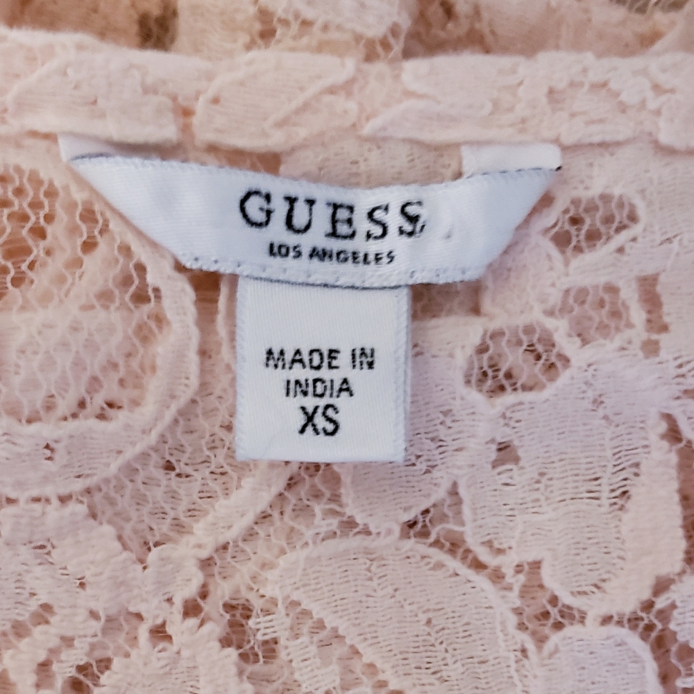 Guess Bell Sleeve Floral Lace Mini Dress - Picture 6 of 10